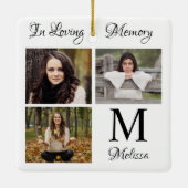 Loving パーソナライズされた Memory Photo Collage セラミックオーナメント (裏面)