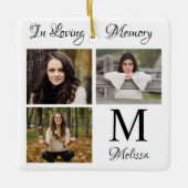 Loving パーソナライズされた Memory Photo Collage セラミックオーナメント (正面)