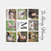 Loving パーソナライズされた Memory Photo Collage フリースブランケット (正面(横))