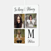 Loving パーソナライズされた Memory Photo Collage メタルオーナメント (正面左)