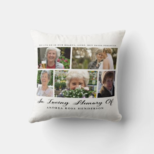 Loving モダン Memory Photo Collage クッション (裏面)