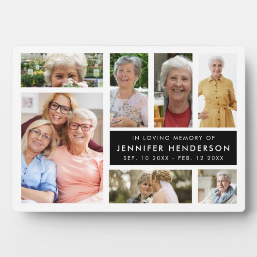 Loving モダン Memory Photo Collage フォトプラーク (正面)