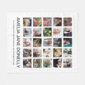 Loving モダン Memory Photo Collage フリースブランケット (正面(横))