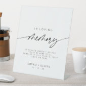 Loving モダン Memory Scriptエレガント結婚の 台座サイン (インサイチュ)