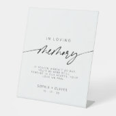 Loving モダン Memory Scriptエレガント結婚の 台座サイン (正面)