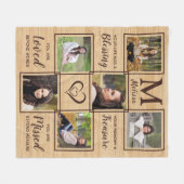 Loving 素朴 Memory Memorial Keepsake Photo フリースブランケット (正面(横))