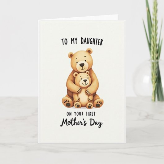 Loving Bears Mothers Day Card カード (正面)