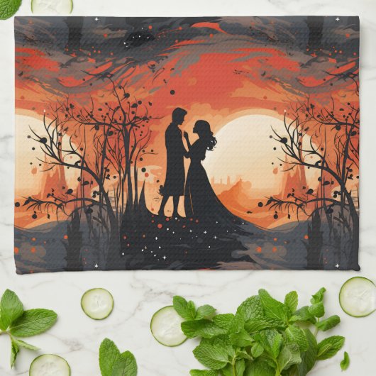 Loving Couple  キッチンタオル (折り畳み)