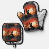 Loving Couple  鍋つかみ&鍋敷きセット (正面/裏面)