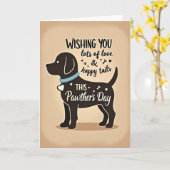Loving Dog Pawthers Day Card カード (黄色い花)