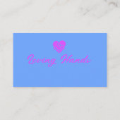 Loving Hands Pink and Blue Cleaning Service 名刺 (裏面)
