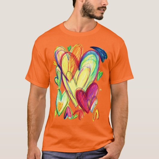 Loving Healingハート感動的アートシャツ Tシャツ (正面)