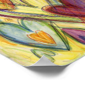 Loving Healingハート絵画ズアートプリントポスター ポスター (角)