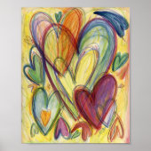 Loving Healingハート絵画ズアートプリントポスター ポスター (正面)