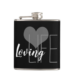 LOVING LIFEレタリングとハート | フラスク