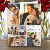 Loving Life with You 5 Photo Collage Valentine カード