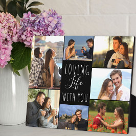Loving Life With You 7枚フォトコラージュ ブラック フォトプラーク