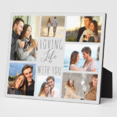 Loving Life With You 7 Photo Collage – グレー フォトプラーク (側面)