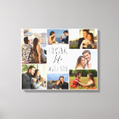 Loving Life with You 7 Photo Collage – 白 キャンバスプリント (正面)