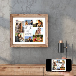 Loving Life with You 7 Photo Collage |白 ポスター