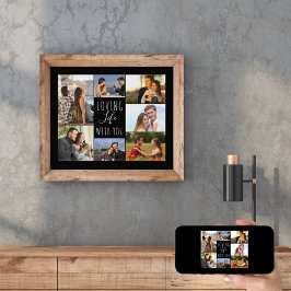 Loving Life with You 7 Photo Collage |黒 ポスター