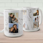 Loving Life With You - 7 Photo Collage Gray Marble コーヒーマグカップ<br><div class="desc">写真モダンのコラージュ。7枚の写真でパーソナライズできお気に入りのる。テンプレートは、上から時計回りに動作して、写真を追加する準備ができて離れいる。水彩大理石にグレースタイリッシュとホワイトの写真をセット。スクリプ読トと大エレガントタイポグラフィの中の「愛しモダンて生きる」の文言。私たちの店を参照して代替のスタイルや色を探しなさい。</div>