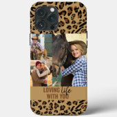 Loving Life with You Leopardプリント3フォトブラウン Case-Mate iPhoneケース (裏面)