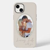 Loving Life with You Neutral Oval Framed Photo Case-Mate iPhoneケース (裏面)