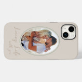 Loving Life with You Neutral Oval Framed Photo Case-Mate iPhoneケース (裏面 (横))