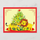 Loving Lion & Tiger Happy Holiday Postcard シーズンポストカード (正面)
