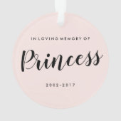 Loving MemoryでPetフォトオーナメント オーナメント (裏面)