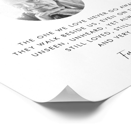 Loving Memoryのサインに写結婚真の写真 ポスター (角)