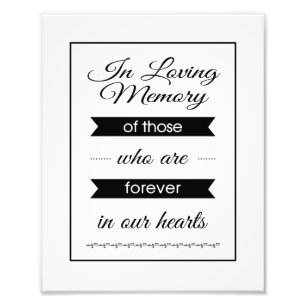 Loving Memoryのサイン結婚フォトプリント内のバナー フォトプリント