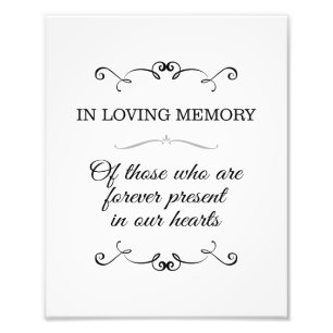 Loving Memoryのサイン結婚フォトプリント フォトプリント