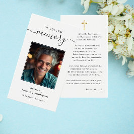 Loving Memoryのスクリプト葬儀フォト祈りの言葉カード