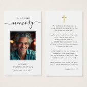 Loving Memoryのスクリプト葬儀フォト祈りの言葉カード (正面&裏面)