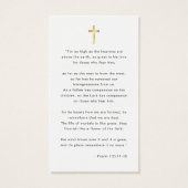 Loving Memoryのスクリプト葬儀フォト祈りの言葉カード (裏面)