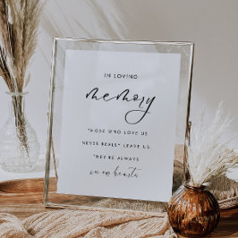 Loving Memoryのテーモダンブル結婚サイン内 ポスター