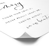 Loving Memoryのテーモダンブル結婚サイン内 ポスター (角)