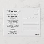 Loving Memoryのブラックグレー写真ありがとう ポストカード (裏面)