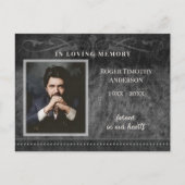 Loving Memoryのブラックグレー写真ありがとう ポストカード (正面)