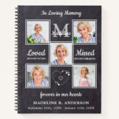 Loving Memoryの予算素朴葬式ゲストブック ノートブック (正面)