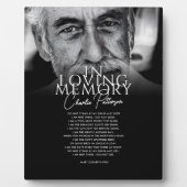 Loving Memoryの文字カスタム&フォトメモリアル フォトプラーク (正面)