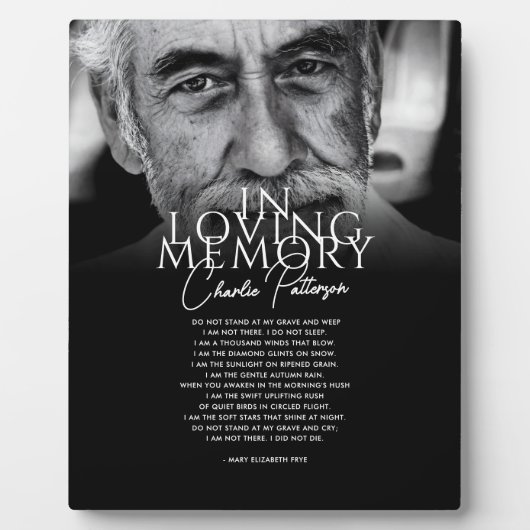 Loving Memoryの文字カスタム&フォトメモリアル フォトプラーク (正面)