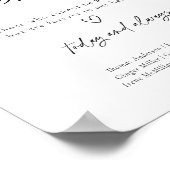 Loving Memoryの結婚サイン ポスター (角)