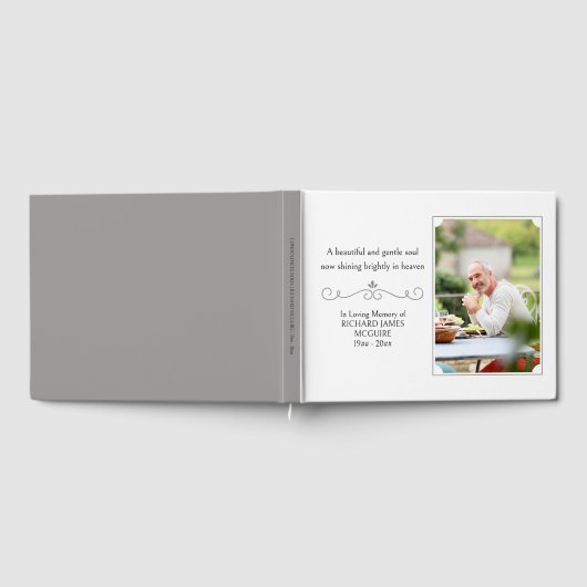 Loving Memoryの縦方向の写真の哀悼の意 ゲストブック (全面)