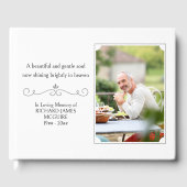 Loving Memoryの縦方向の写真の哀悼の意 ゲストブック (正面)