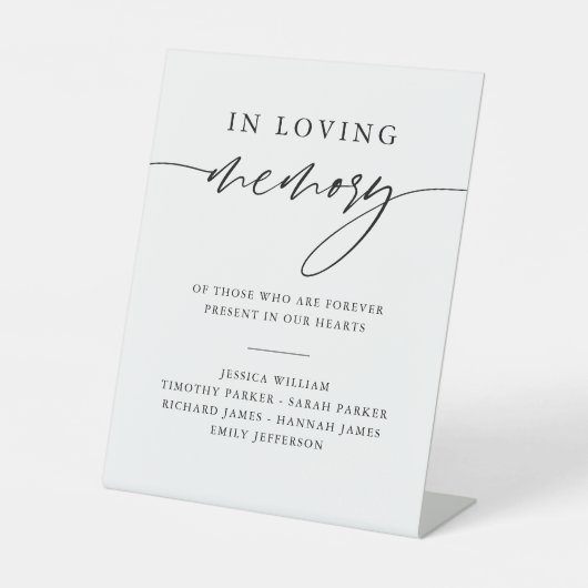 Loving Memoryの記念素朴記結婚のサインで 台座サイン (正面)