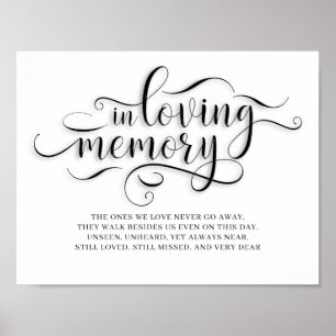 Loving Memoryの記念結婚のサインで ポスター
