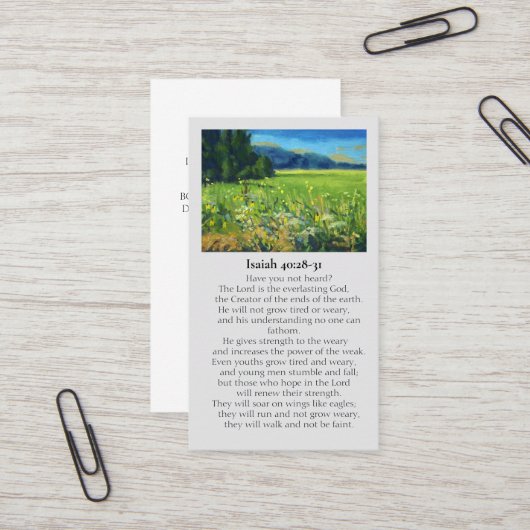 Loving Memoryイザヤ40:28-31共感書 名刺 (正面/裏面インサイチュ)